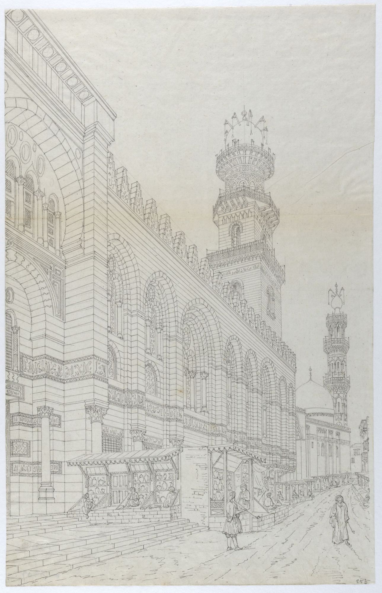 P. Coste. Vue extérieure de la mosquée de Qalaoum