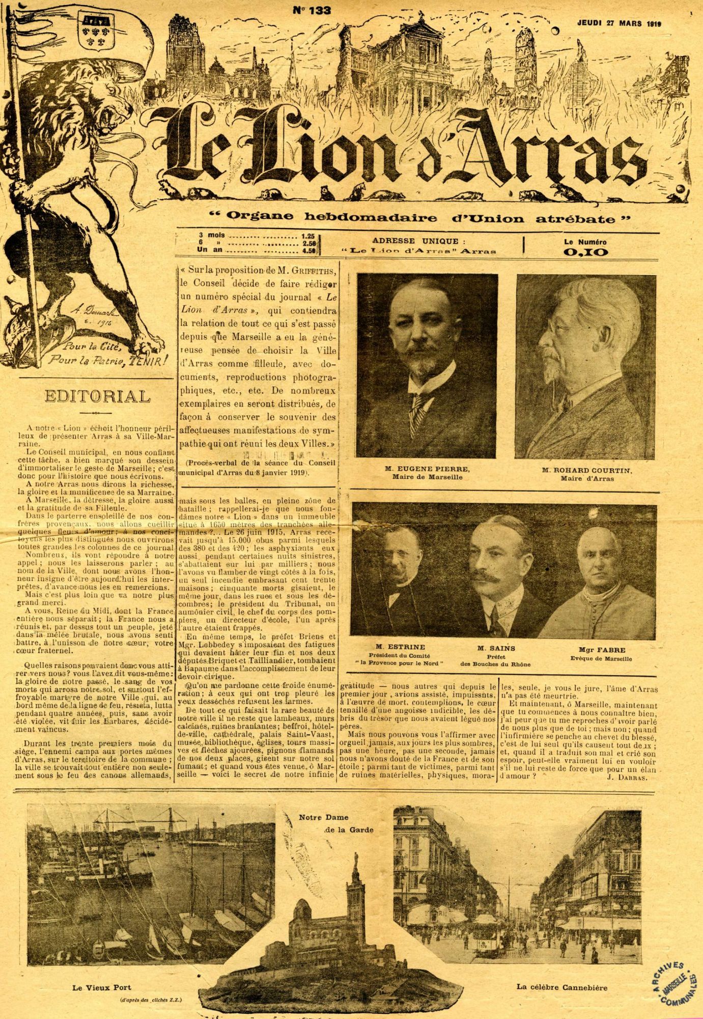 Marseille, marraine d'Arras